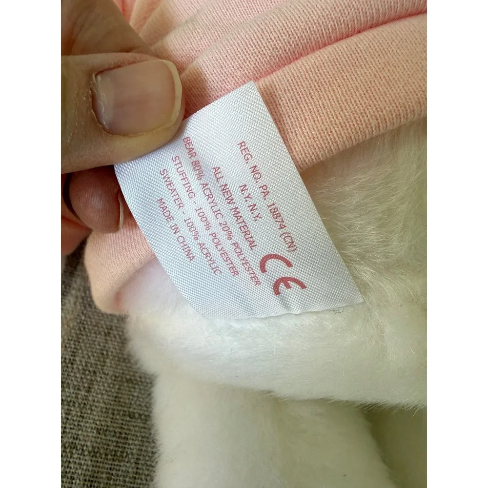 Ralph Lauren Teddy Bear Pink Excellent Romance Hoodie Plush
